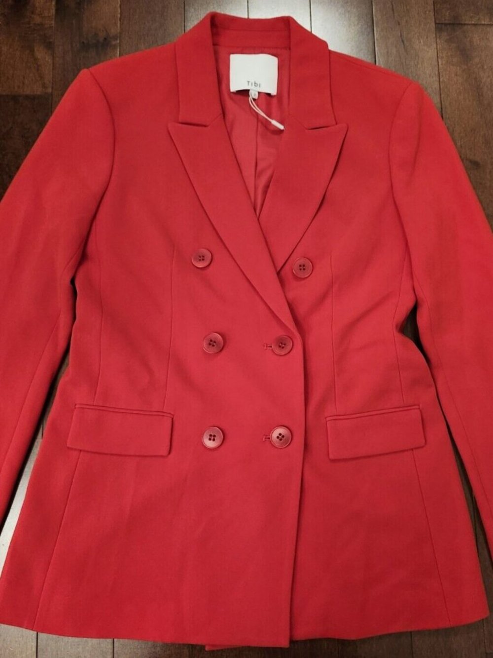 Tibi women's red double breasted blazer in size 2